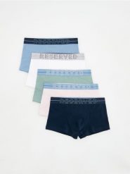 5 pack bokserek Classic - pastelowy róż. Czerwone bokserki męskie Reserved, l, bez wzorów. Za 109.99 zł.