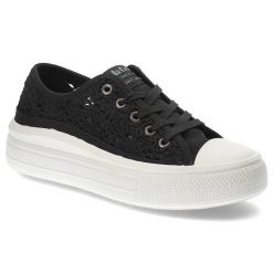 Czarne Trampki Lee Cooper Damskie Buty Na Platformie. Czarne trampki i tenisówki damskie Lee Cooper, na lato, z aplikacjami, bez zapięcia. Za 119.00 zł.
