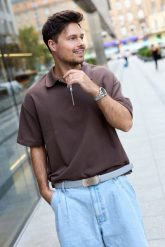 Pasek męski skórzany klamra automatyczna jasno szary Beltimore A50 : Kolory - szary, srebrny, Rozmiar pasków - r.110-125 cm. Szare paski damskie bez wzorów, ze skóry, wizytowe. Za 64.99 zł.