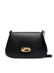 Calvin Klein Torebka Hardware Flap Medium Crossbody LV04F3401G Czarny. Czarne listonoszki damskie Calvin Klein, bez wzorów, ze skóry, bez dodatków. Za 649.99 zł.