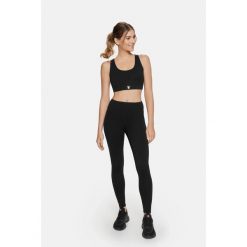 Legginsy fitness damskie Eclipse Cardiobunny z wysokim stanem. Czarne bielizna termoaktywna damska Cardio Bunny, bez wzorów, z podwyższonym stanem, na fitness i siłownię. Za 59.99 zł.