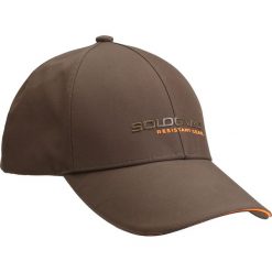 Czapka outdoorowa z daszkiem Solognac 500 wodoodporna. Brązowe czapki i kapelusze męskie SOLOGNAC, bez wzorów, z materiału, sportowe. Za 49.99 zł.