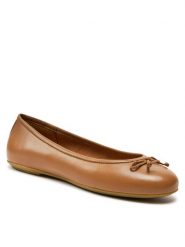 Geox Baleriny D Palmaria D25MUB 000TU C8156 Beżowy. Brązowe baleriny damskie Geox, bez wzorów, ze skóry, bez obcasa. Za 254.99 zł.