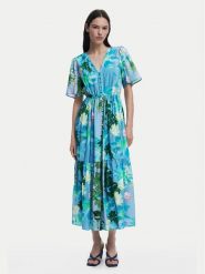 Desigual Sukienka koszulowa Nancy 25SWVW18 Niebieski Regular Fit. Niebieskie sukienki damskie Desigual, xl, bez wzorów, z wiskozy, bez kołnierzyka, bez ramiączek, koszulowe. W wyprzedaży za 419.99 zł.