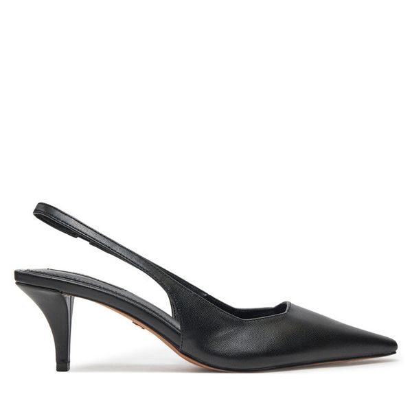 Czółenka Nine West. Czarne czółenka damskie Nine West, bez wzorów, bez obcasa, bez zapięcia. Za 149.99 zł.