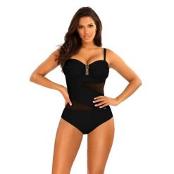 Strój kąpielowy damski jednoczęściowy plażowy Self Gold. Kostiumy jednoczęściowe damskie SELF HEAT, bez wzorów, sportowe. Za 199.00 zł.