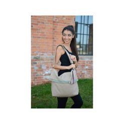 Bawełniana torba płócienna, wytrzymała torba na wózek, ekologiczna torba na prezent beżowy - khaki. Torebki shopper damskie marki bonprix. Za 135.00 zł.