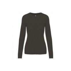Damski sweter z okrągłym dekoltem Kariban. Szare swetry damskie KARIBAN, m, bez wzorów, z bawełny, eleganckie, bez kołnierzyka, bez ramiączek, bez kaptura. Za 181.00 zł.