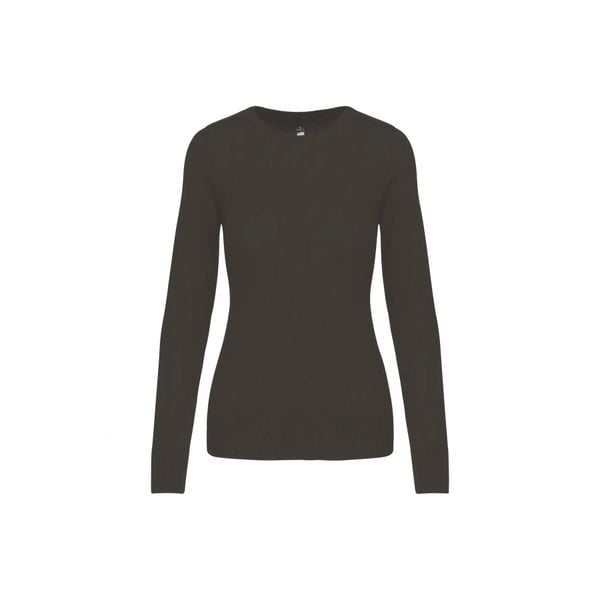 Damski sweter z okrągłym dekoltem Kariban. Szare swetry damskie KARIBAN, m, bez wzorów, z bawełny, eleganckie, bez kołnierzyka, bez ramiączek, bez kaptura. Za 181.00 zł.