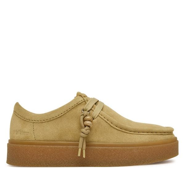 Półbuty Clarks. Brązowe półbuty damskie Clarks, bez wzorów, bez obcasa, na płaskiej podeszwie, bez zapięcia. Za 479.99 zł.