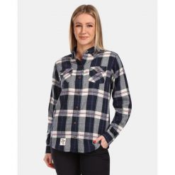 Damska koszula flanelowa Kilpi FLANNY-W. Niebieskie koszule damskie Kilpi, l, bez wzorów, sportowe, bez kołnierzyka, bez ramiączek. Za 179.35 zł.