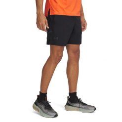 Szorty Under Armour Launch Elite. Czarne krótkie spodenki sportowe męskie Under Armour, bez wzorów, do biegania. W wyprzedaży za 224.00 zł.