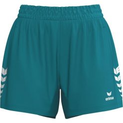 Spodenki Erima Celebrate 125 niebieskie. Niebieskie szorty sportowe damskie 55PROTEC, bez wzorów, z dzianiny, sportowe, na fitness i siłownię. Za 169.55 zł.