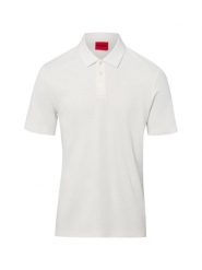 HUGO koszulka polo z zawartością lnu - Dulinen Mężczyźni len biały, M. Białe koszulki polo męskie Hugo, m, bez wzorów, ze lnu, bez ramiączek. Za 329.95 zł.