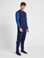 Bluza dresowa 1/2 zip Hummel Pro Grid. Niebieskie bluzy męskie Hummel, na jesień, xl, bez wzorów, z dresówki, bez kaptura. Za 263.10 zł.