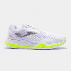 Buty do tenisa ziemnego damskie Joma T.POINT LADY z amortyzacją. Białe obuwie sportowe damskie Joma, bez wzorów, tenisowe. W wyprzedaży za 374.80 zł.