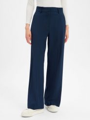 Weekend Max Mara spodnie z wełny dziewiczej - Visivo Kobiety wełna ze strzyży niebieski, 36. Niebieskie spodnie materiałowe damskie Weekend Max Mara, s, bez wzorów, z wełny. Za 999.95 zł.