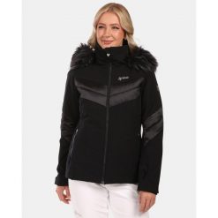 Dámská lyžařská bunda Kilpi LIN-W. Czarne kurtki damskie Kilpi, bez wzorów, bez kaptura, narciarskie. Za 576.97 zł.