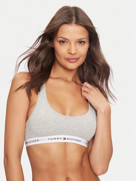 Tommy Hilfiger Biustonosz top Unlined UW0UW03820 Szary. Szare biustonosze Tommy Hilfiger, bez wzorów, z syntetyku. Za 106.99 zł.