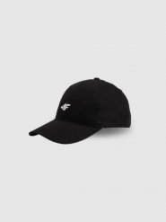 4F Czapka z daszkiem strapback uniseks - czarna L/XL (60cm). Czarne czapki i kapelusze damskie 4f, bez wzorów, z bawełny, klasyczne. Za 49.99 zł.