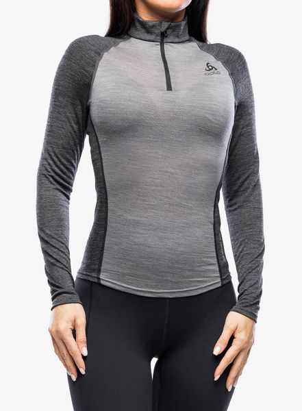 Bluza termiczna damska Odlo Natural Performance PW 150 BL Top Turtle Neck LS. Szare bielizna termoaktywna damska Odlo, m, bez wzorów, z materiału, bez kaptura. Za 344.80 zł.