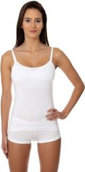 Brubeck Koszulka damska Camisole COMFORT COTTON biała r. S (CM00210A). Białe t-shirty damskie Brubeck, s, bez wzorów, bez kołnierzyka. Za 62.39 zł.