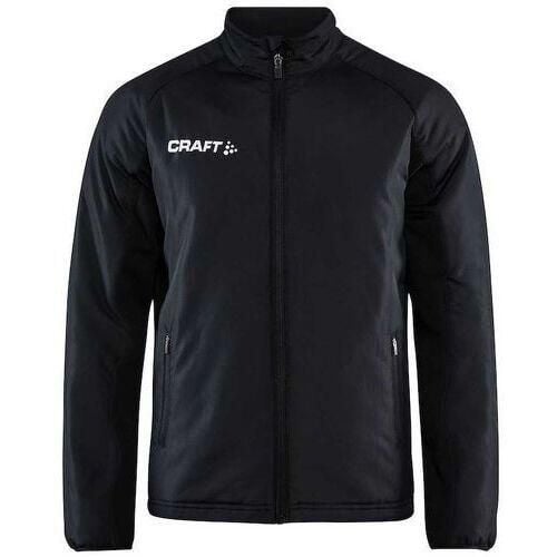Kurtka Craft warm. Czarne kurtki męskie Craft, l, bez wzorów, z dżerseju, na fitness i siłownię. Za 353.60 zł.