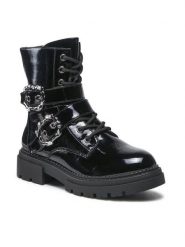 DeeZee Trapery WS5579-30 Czarny. Czarne kozaki damskie DeeZee, ze skóry. Za 159.99 zł.
