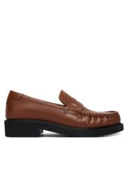 Tommy Hilfiger Loafersy Th Square Toe Leather Loafer FW0FW08977 Brązowy. Brązowe mokasyny damskie Tommy Hilfiger, ze skóry. Za 559.99 zł.