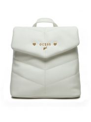 Guess Plecak J5RZ33 WGVT0 Biały. Białe torby i plecaki dziecięce Guess, ze skóry. Za 259.99 zł.