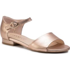 Sandały LASOCKI - 1233-10 Golden. Żółte klapki damskie Lasocki, z aplikacjami, ze skóry, bez obcasa, na obcasie. Za 179.99 zł.