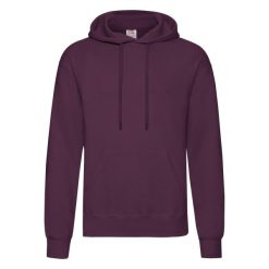Męska Klasyczna Bluza Z Kapturem. Brązowe bluzy męskie Fruit of the Loom, m, bez wzorów, z kapturem. Za 81.99 zł.