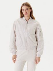 Guess Kurtka bomber W5YL08 WHDK2 Écru Regular Fit. Kurtki damskie Guess, xl, z aplikacjami, z syntetyku, bez kaptura. Za 559.99 zł.