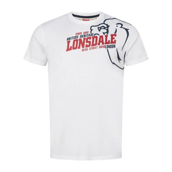 Koszulka Lonsdale Walkley. Białe koszulki sportowe męskie Lonsdale, xl, bez wzorów, bez kołnierzyka, bez ramiączek. Za 120.00 zł.