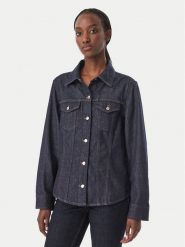Calvin Klein Jeans Koszula jeansowa Trucker LV047H777G Granatowy Slim Fit. Niebieskie bluzki damskie Calvin Klein Jeans, s, bez wzorów, z bawełny, bez kołnierzyka, bez ramiączek. Za 489.99 zł.