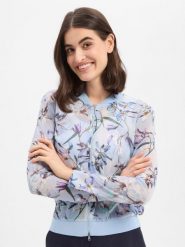Marc Cain Bluza Kobiety niebieski|wielokolorowy, 44. Niebieskie bluzy damskie Marc Cain, bez wzorów, z bawełny, bez kaptura. Za 949.95 zł.