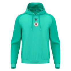 Bluza z kapturem Macron Horn. Niebieskie bluzy sportowe damskie Macron, xs, bez wzorów, z materiału, z kapturem, na golfa. Za 244.00 zł.