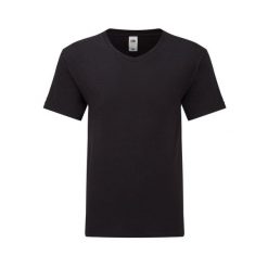 T-shirt Męski W Serek Iconic 150. Czarne koszulki sportowe męskie Fruit of the Loom, m, bez wzorów, sportowe, bez kołnierzyka. Za 40.99 zł.