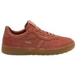 Buty do chodzenia damskie Gola Hawk '86. Czerwone obuwie sportowe damskie Gola, bez wzorów, z jeansu, trekkingowe. Za 420.10 zł.