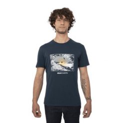 WILD COUNTRY Koszulka męska Flow T-shirt navy-S. Niebieskie t-shirty męskie WILD COUNTRY, m, bez wzorów, bez kołnierzyka. Za 75.99 zł.