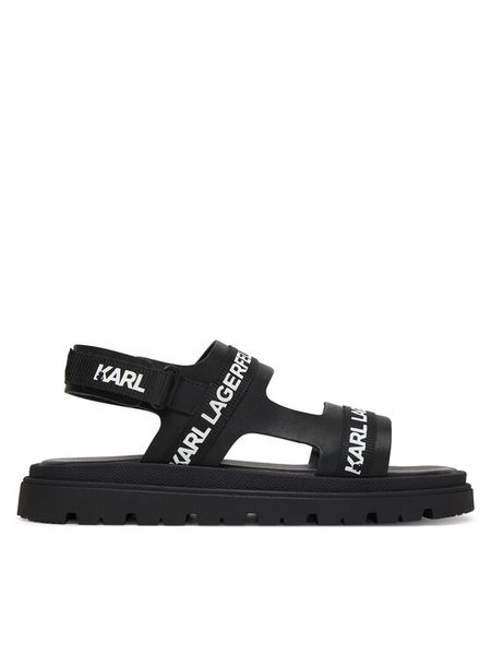 KARL LAGERFELD Sandały Z31176 S Czarny. Czarne sandały chłopięce KARL LAGERFELD, bez zapięcia. Za 417.99 zł.