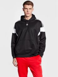 Adidas Bluza Adicolor Classics Cut Line Hoodie HS2065 Czarny Loose Fit. Czarne bluzy męskie Adidas, m, bez wzorów, z syntetyku, bez kaptura. Za 349.99 zł.