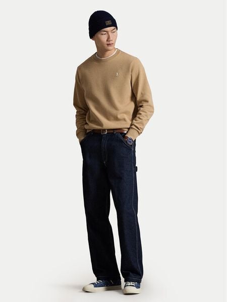 Polo Ralph Lauren Bluza 710916689038 Beżowy Regular Fit. Brązowe bluzy męskie Polo Ralph Lauren, m, bez wzorów, z bawełny, bez kaptura. Za 819.99 zł.