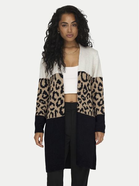 ONLY Kardigan Jade 15294968 Beżowy Regular Fit. Brązowe kardigany damskie Only, m, bez wzorów, z syntetyku, bez kołnierzyka, bez ramiączek, bez kaptura. Za 99.99 zł.