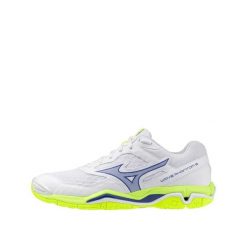 Buty do piłki ręcznej Mizuno Wave Phantom 3 Białe Żółte. Niebieskie obuwie sportowe damskie Mizuno, bez wzorów, z materiału, do piłki ręcznej, mizuno wave. Za 422.00 zł.
