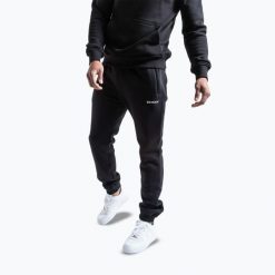 Spodnie męskie BOXRAW Johnson. Czarne spodnie sportowe męskie BOXRAW, m, bez wzorów, z bawełny, na fitness i siłownię. Za 309.99 zł.