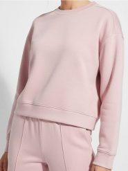 Bluza crewneck basic - różowy. Czerwone bluzy damskie Sinsay, l, bez wzorów, z dzianiny, bez kaptura. Za 45.99 zł.