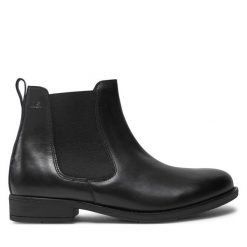 Botki Josef Seibel. Czarne botki damskie Josef Seibel, bez obcasa, na płaskiej podeszwie, bez zapięcia. Za 419.99 zł.