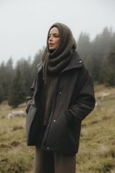KURTKA PORTO SZARO- BRĄZOWA M - Flawless. Szare kurtki damskie Flawless, m, bez wzorów, bez kaptura. Za 997.00 zł.