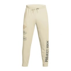 Spodnie męskie Under Armour Project Rock Heavyweight Tools Of The Trade. Brązowe spodnie sportowe męskie Under Armour, m, bez wzorów, na fitness i siłownię. Za 329.99 zł.